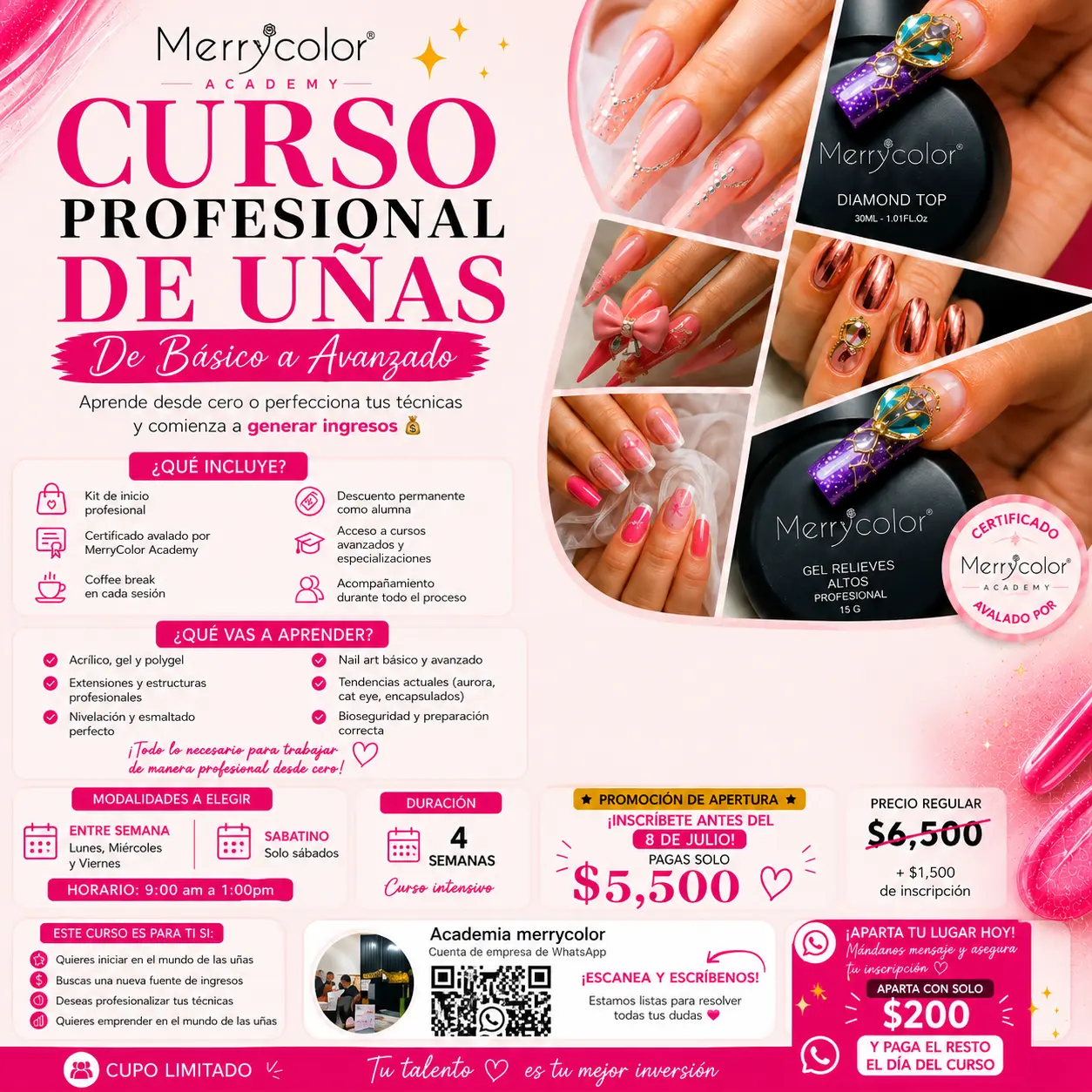 Imagen del evento: Curso de Uñas Profesional de Básico a Avanzado